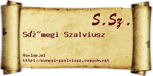 Sümegi Szalviusz névjegykártya
